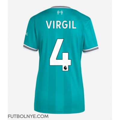 Camiseta Liverpool Virgil van Dijk #4 Tercera Equipación para mujer 2025-26 manga corta Camiseta Liverpool Virgil van Dijk #4 Tercera Equipación para mujer 2025-26 manga corta